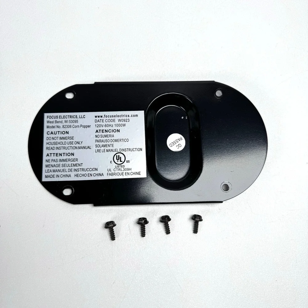 West‎ Bend Stir Crazy Popcorn Popper Replacement Part BOTTOM MOTOR COVER SCREWS